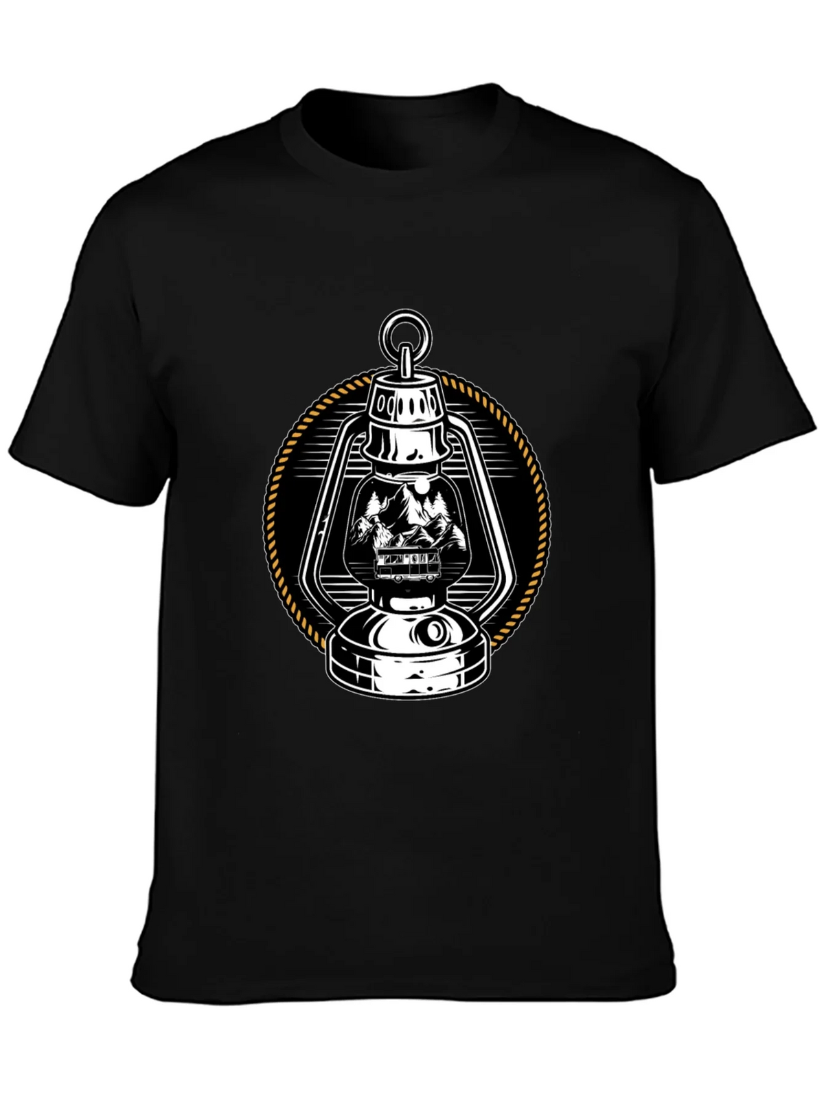 Vintage Lantern Graphic Tee - Camping Adventure product image 3