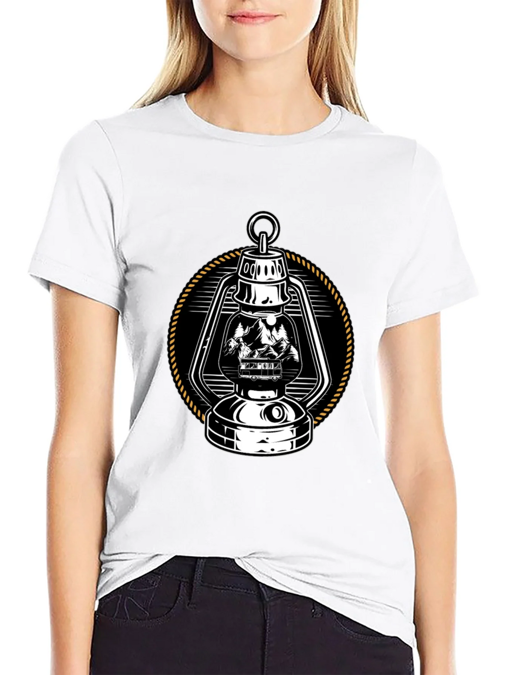 Vintage Lantern Graphic Tee - Camping Adventure product image 8