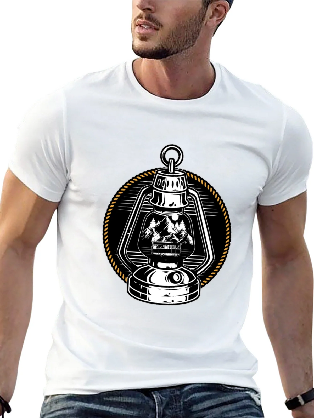 Vintage Lantern Graphic Tee - Camping Adventure product image 12