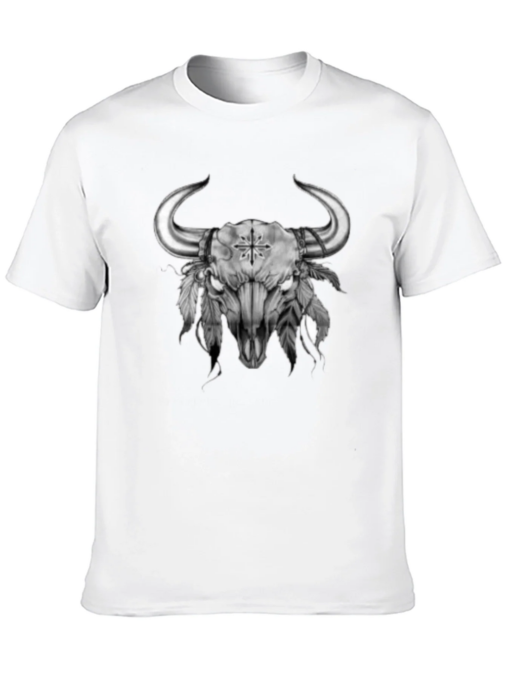 Bull Skull Graphic Tee - Western Style product image 9