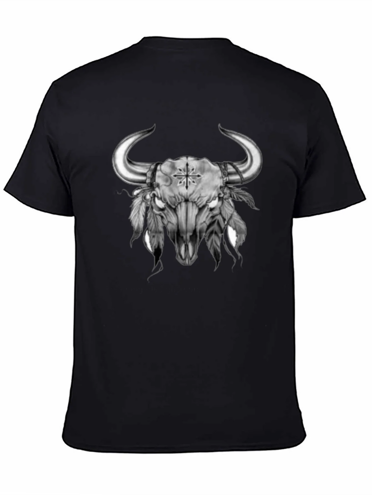 Bull Skull Graphic Tee - Western Style product image 4