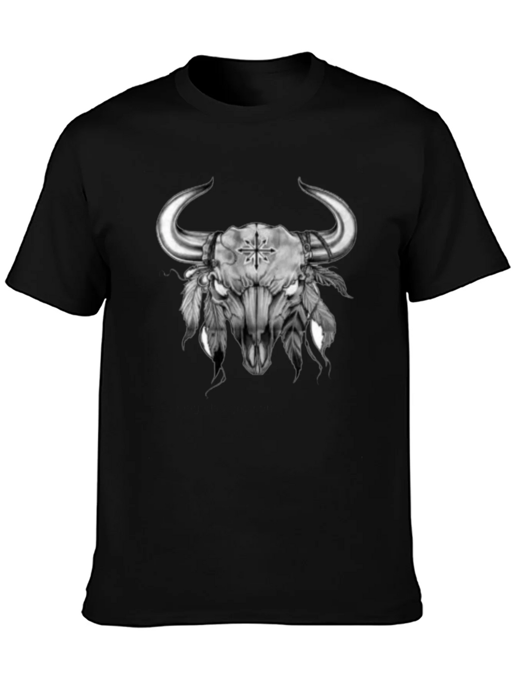 Bull Skull Graphic Tee - Western Style product image 3