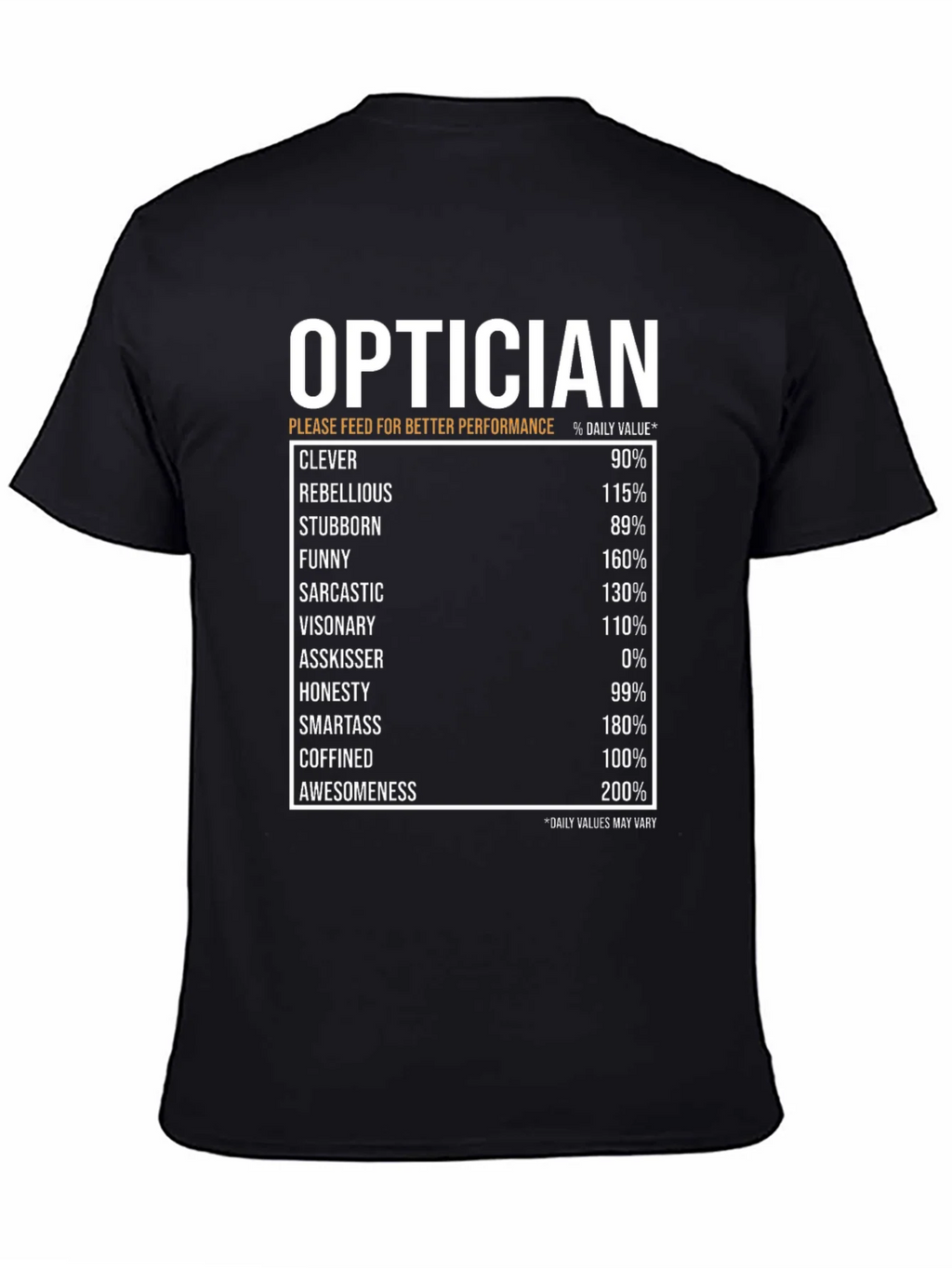Optician Humor T-Shirt: Daily Value Specs product image 2