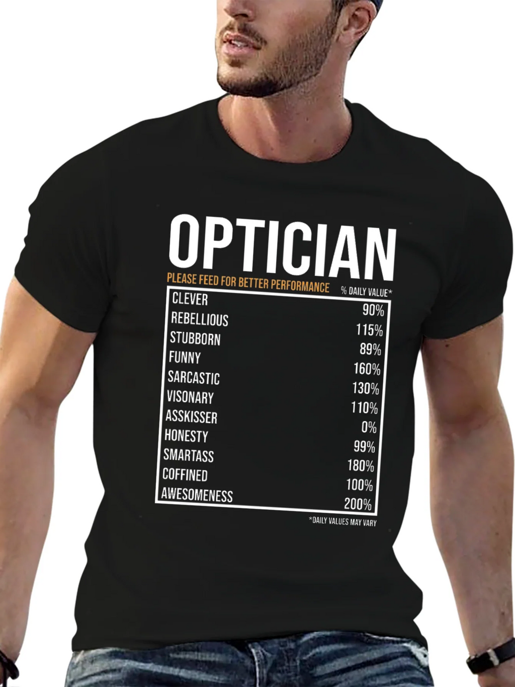 Optician Humor T-Shirt: Daily Value Specs product image 3