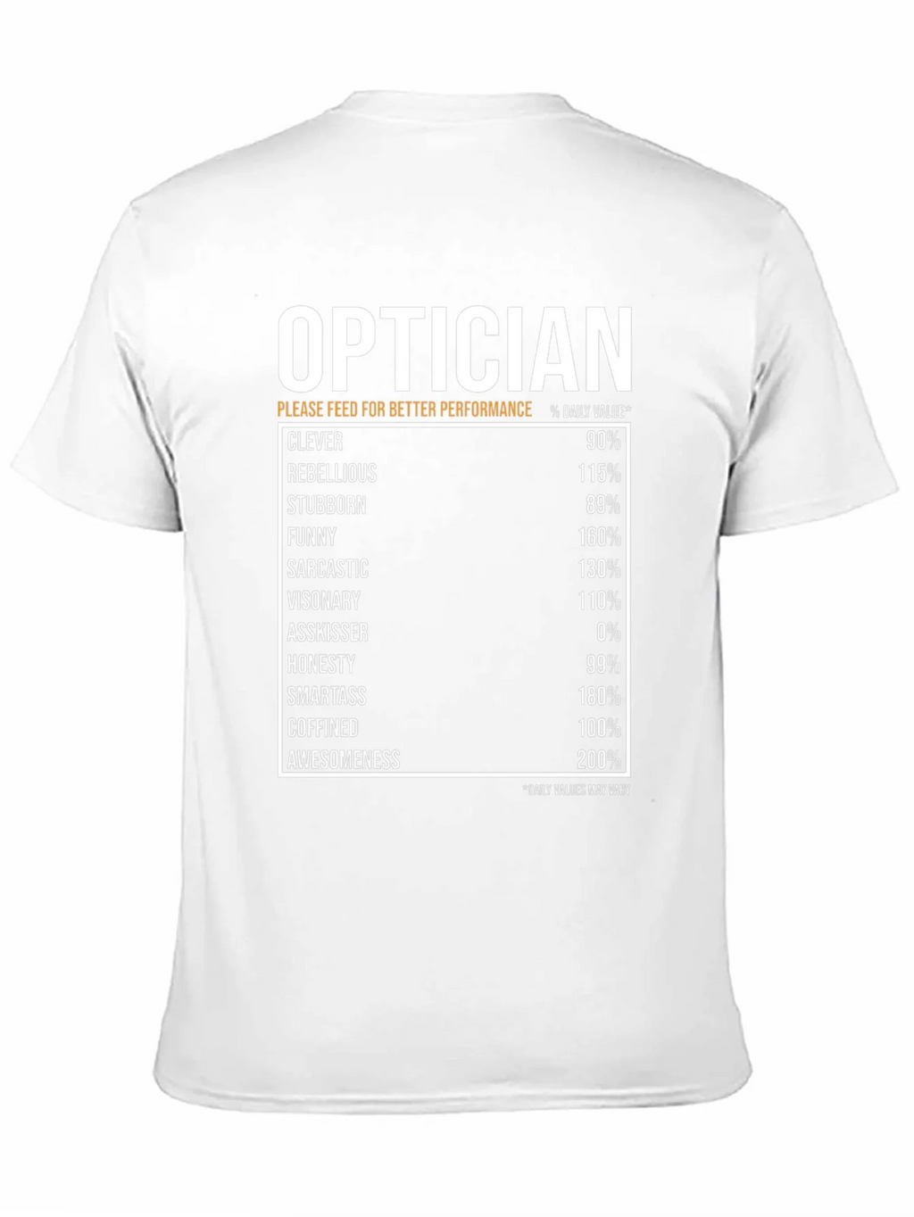 Optician Humor T-Shirt: Daily Value Specs product image 6