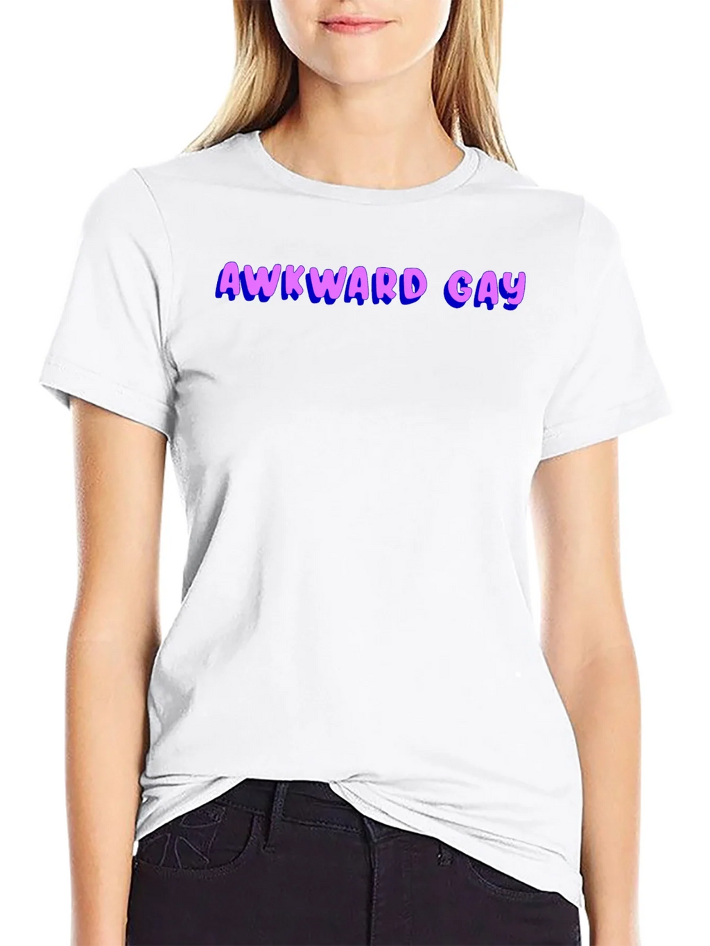 Awkward Gay Graphic T-Shirt - Black product image 8