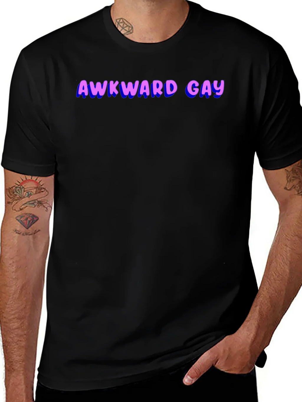 Awkward Gay Graphic T-Shirt - Black product image 1