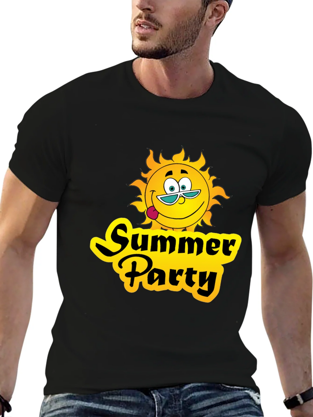 Summer Party T-Shirt - Black Graphic Tee product image 5