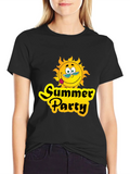Summer Party T-Shirt - Black Graphic Tee product image 1