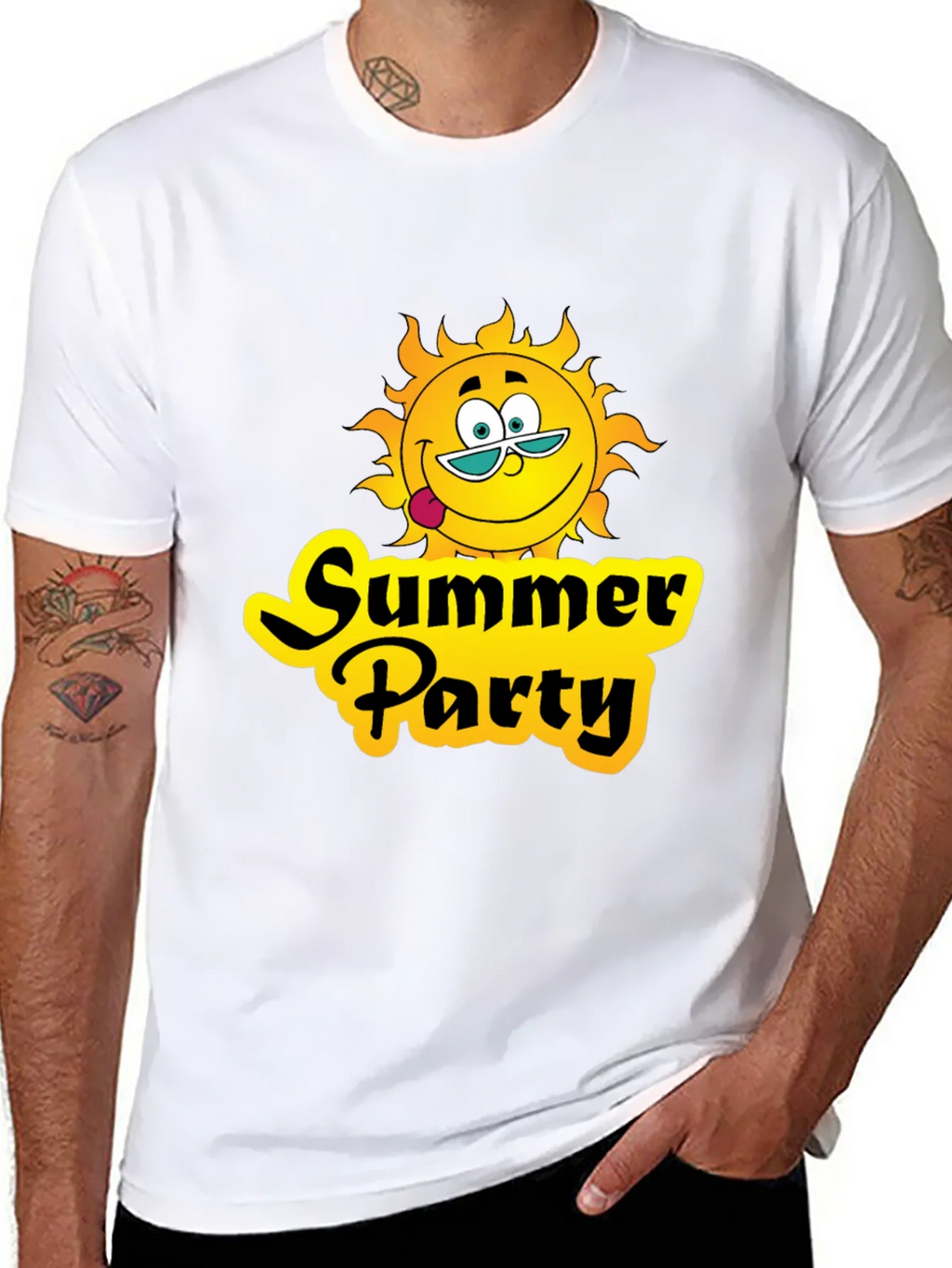 Summer Party T-Shirt - Black Graphic Tee product image 6