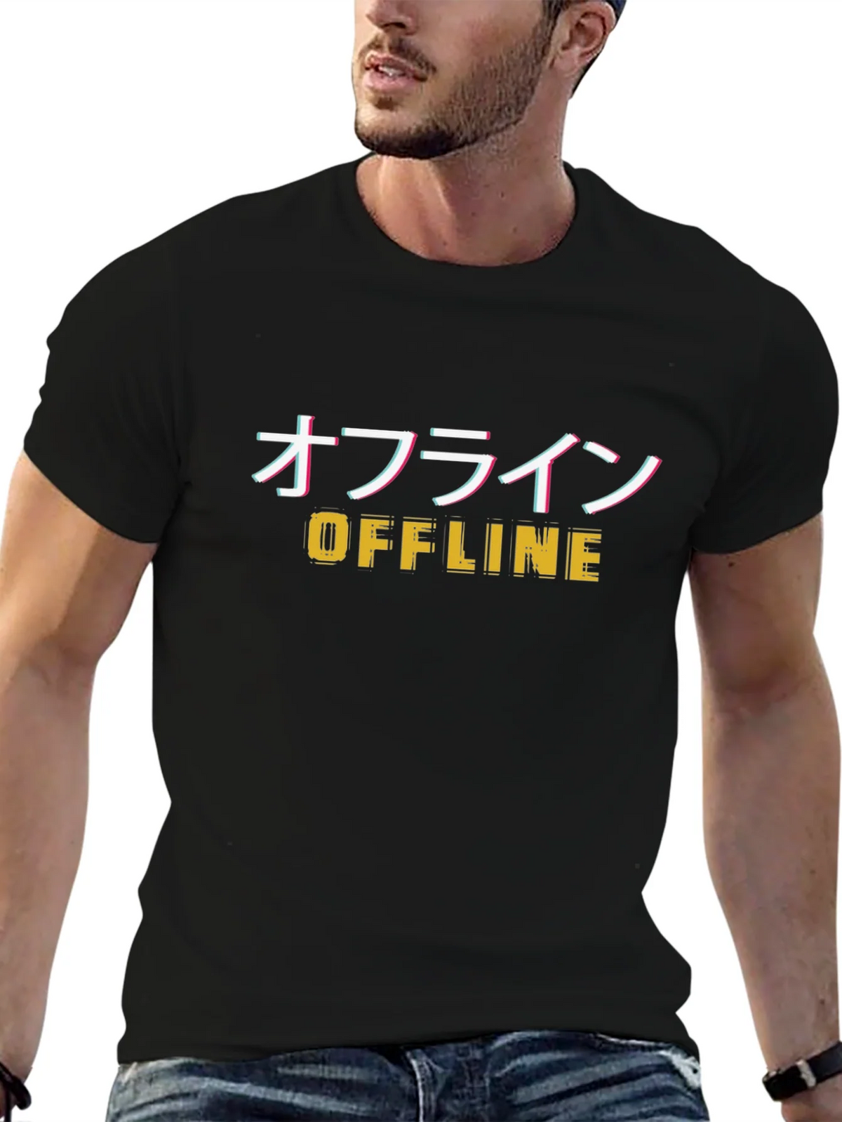Offline Graphic Tee - Black Cotton Blend product image 6