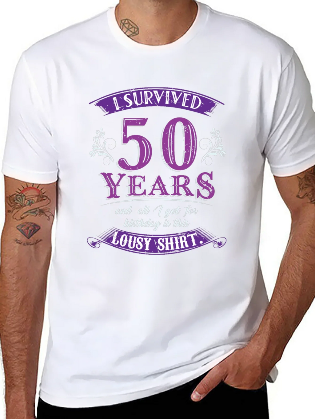Funny 50th Birthday Survivor T-Shirt product image 4
