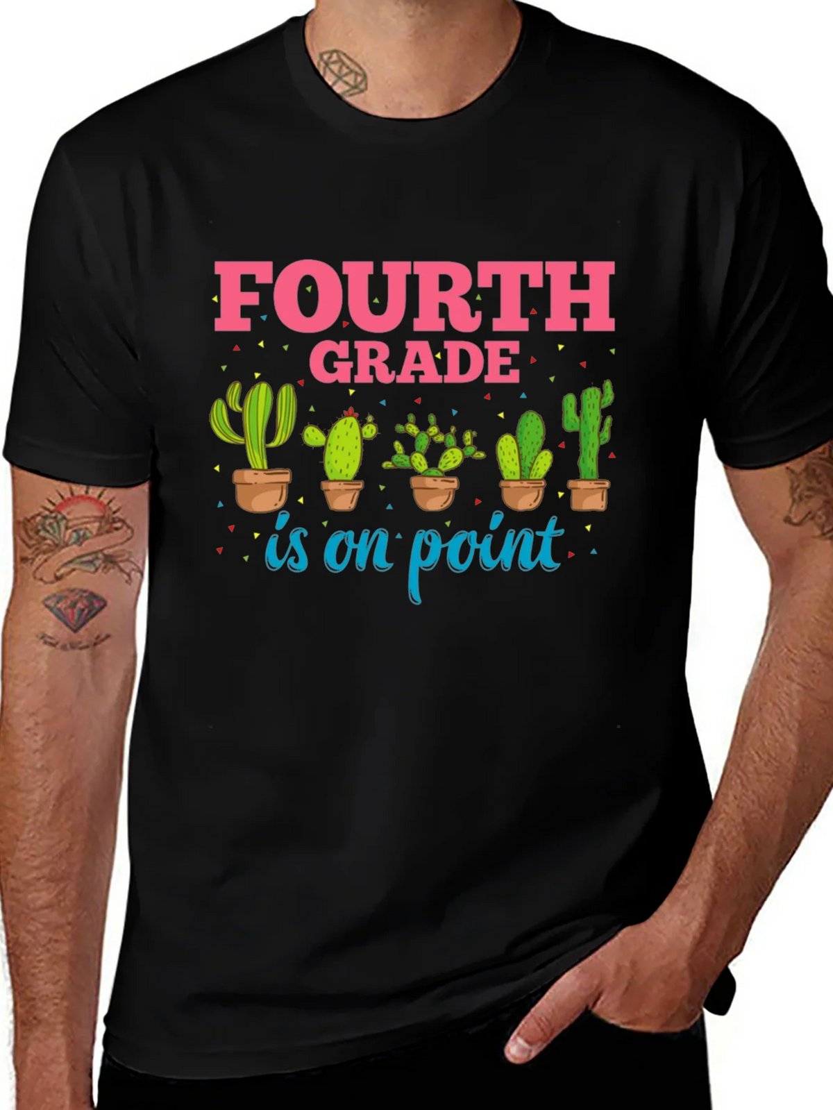 Fourth Grade Cactus Graphic T-Shirt product image 1