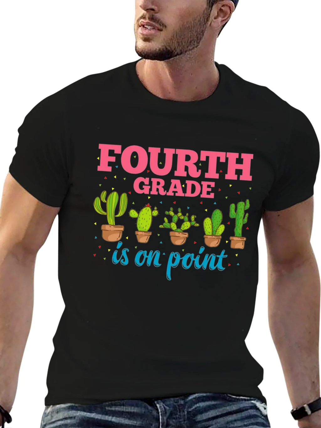 Fourth Grade Cactus Graphic T-Shirt product image 3